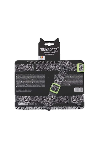 M-pets Urban Style Black/white Active Köpek Göğüs Tasması L Çok Renkli