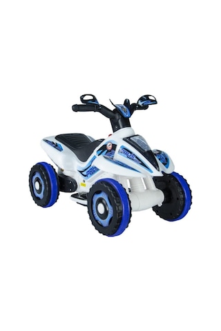 Akülü Atv 6 V Safari Beyaz Polis-ışıklı Ve Müzikli Beyaz