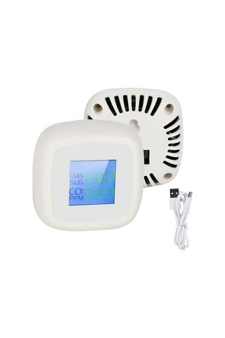 Konesam C2 Doğal Gaz-lpg-karbon Monoksit Alarmı, Lekesini Tespit Edip Sesli Alarm Verir, Normal Versiyon Usb Type-c İle Beslenir