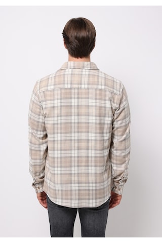 Colin's Colins Regular Fit Shirt Neck Ekoseli Erkek Bej Uzun Kol Gömlek Cl1076286 Q1.v1 Beı Bej