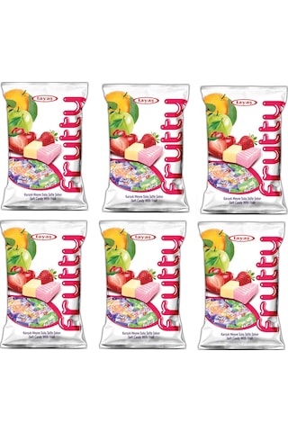 Tayaş Frutty Meyve Sulu Yumuşak Şekerleme 325 Gram X 6 Paket