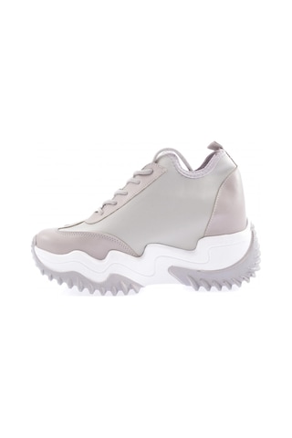 Dgn Z3 23y Kadin Mega Kalin Taban Silver Taşli Sneakers Ayakkabi Gri