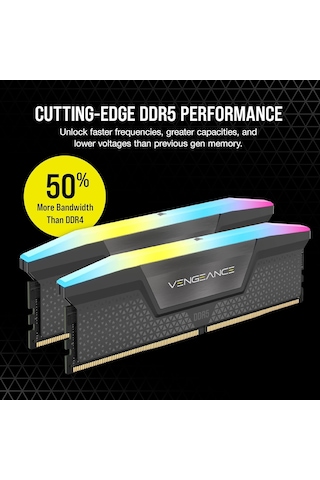 Corsaır Vengeance Rgb Ddr5 32gb 2x16gb Ddr5 6000mhz Cl36 Amd Expo Intel Xmp İcue Uyumlu Bilgisayar Sku: Smg8690010050175