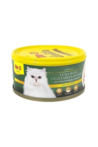 Me-O Delite Ton Balıklı Sebzeli Tahılsız Jelly Konserve Yetişkin Kedi Maması 12 x 80 G
