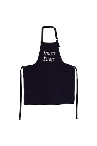Mutfak Önlüğü Kişiye Ve İsme Özel Nakışlı Mutfak Önlüğü Sade Farklı Renkler Siyah