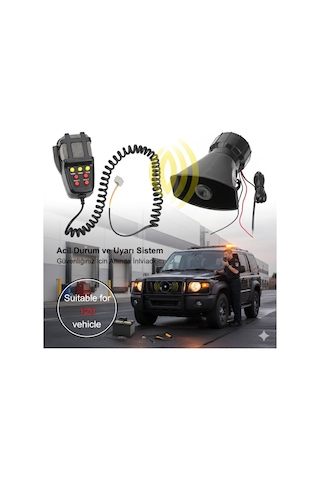 Space Power Siren 100w Pro: 7 Sesli Acil Durum İkaz Ve Uyarı Sistemi Motorsiklet-araba-kamyon