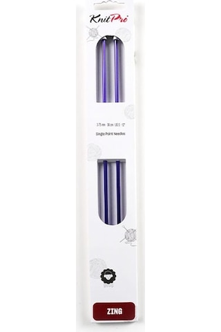 Knitpro Zing Single Pointed Knitting Needles 3.75mm 30cm 47268