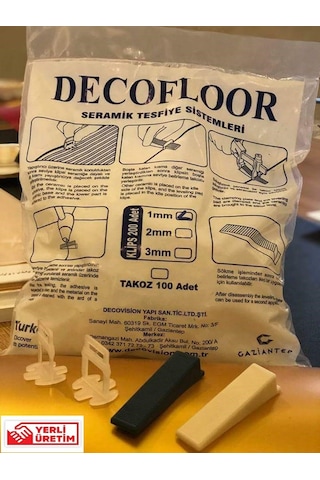 Decofloor Seramik Tutucu Seviye Tespit Derz Klipsi 1Mm