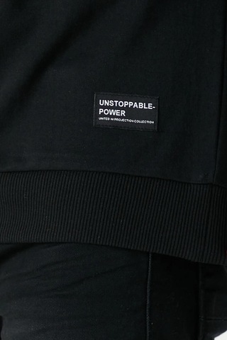 Mmetalic Erkek Siyah Basic 2 İplik Bisiklet Yaka Regular Fit Normal Kesim Sweatshirt Siyah
