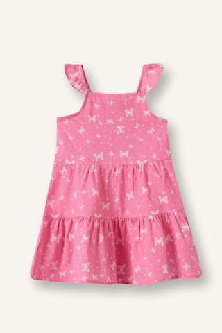 Defacto Askılı Poplin Elbise Kız Bebek H8453a526hspn160 Pembe-pn160