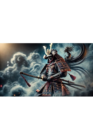 Ti-play Gold Shogun 60x90cm Modern Samuray Pvc Çerçevesiz Tablo