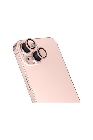 Apple iPhone Uyumlu 13 Znth Mikro Kamera Lens Koruyucu - Rose Gold Altın