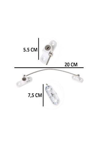 Kilit Pencere Cam Pimapen Bebek Güvenlik Çelik Halatlı Emniyetli Anahtarlı Kapı Çocuk Kilidi