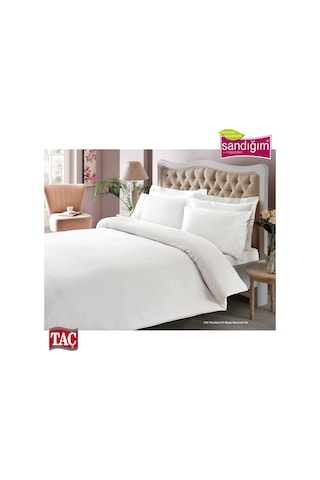 Taç Premium Basic Nevresim Takımı Çift Kişilik Stripe Beyaz