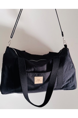 Eda Collection Unisex El Valizi Ve Spor Çantası Siyah