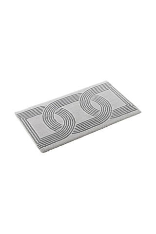 Abyss And Habıdecor Petal Banyo Halısı, Art Deco Desenli Lüks Halı El Halısı Gümüş