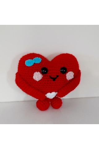 nildamigurumi Amigurumi Örgü Oyuncak Sevgili Kalp Kırmızı