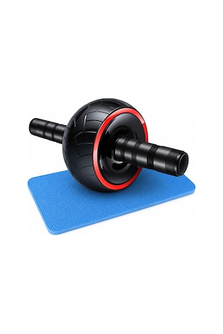 Evapera Profesyonel Ab Wheel Roller Karın Kası Göğüs Egzersiz Fitness Tekerleği Mekik Aleti Max150kg Siyah