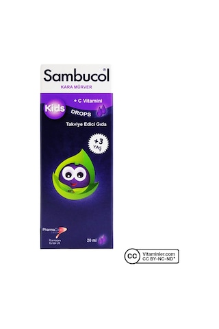 Sambucol Kids Kara Mürver Içeren Takviye Edici Gıda 3 Yaş 20 Ml