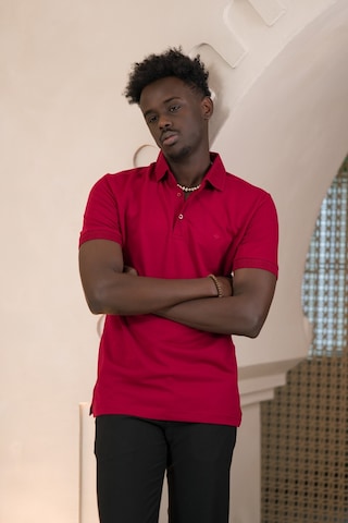 Paul Martin Örme Polo Yaka Regular Fit Pamuklu Ve Likralı T-shirt Bordo