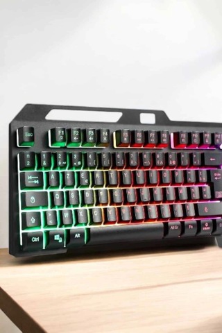 Bay Led Işıklı Oyuncu Klavye Usb Girişli Rgb Işıklı Q Klavye Mouse Najmaddin 41047416