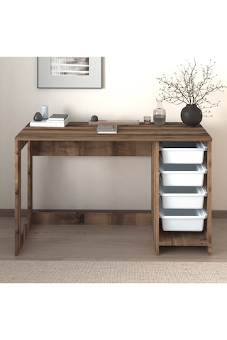 Hero Modern Çalışma Masası - 120 Cm Antik Ceviz