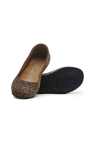 Comfortfusse Velda - Kadın Ortopedik Hakiki Deri Babet Ayakkabı Leopar Baskılı Deri