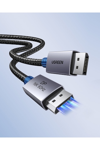 Ugreen Displayport 16k 60hz Male To Male Örgülü Kablo 1m, 55567 -