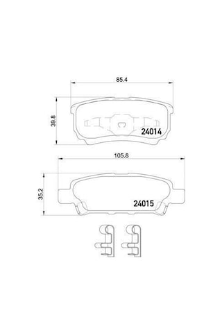 Mitsubishi Lancer Arka Fren Balatasi 2003-2012 4605a479 0986494502 1.5, 1.6, 1.8