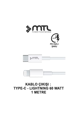 20w Pd Qc 4.0 Destekli Type-c Çıkışlı Adaptör + Type-c To Lightning Kablo Hızlı Şarj Seti Mt1703 99970423
