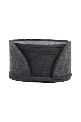 Suntek Magideal 10x Keçeli Bardak Saklama Kutusu Seti Tüm Masa Koyu-gri