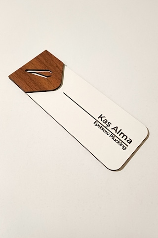 Kaş Alma Odası Kapı Tabelası 19x7 Cm Çift Katmanlı, Çift Taraflı Bantlı