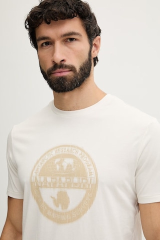 Napapijri S-mahsa Ss Erkek T-shirt-33140 Beyaz