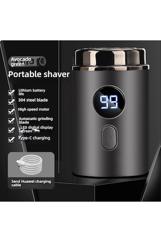 Mini Elektrikli Tıraş Makinesi, Şarjlı, Su Geçirmez, Taşınabilir Gri