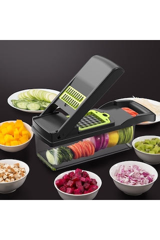 Teltree Mutfakta Kullanım İçin Çok Fonksiyonlu Kendine Has Tasarım Dilimleme-ince Kesme Aleti, 7 Bıçaklı Beyaz, Yumurta Akı Ayırıcı Hediyeli İngilizce Paket 7 Bıçaklı Beyaz Dilimli