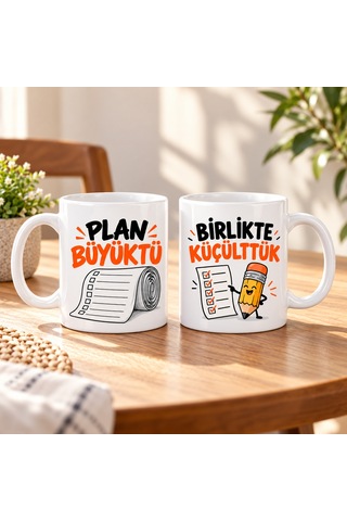 Dilaratrendhouse Hedef Ortağı 2'li Porselen Kupa Seti - Model 858 Dlra