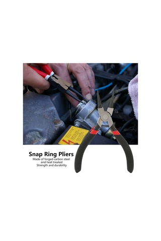 Ximistore9 Karbon Çelik İç Doğru Kanca Pense, Lastik Ergonomik Tutamak, 5 İnç, Snap Ringları Yükleme/kaldırma, Dayanıklı, Tek Elle Kullanım