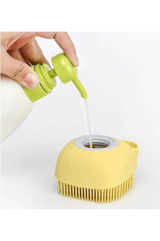 Çok Amaçlı 80 Ml Şampuan Duş Jeli Hazneli Fırça Kese Banyo Lifi