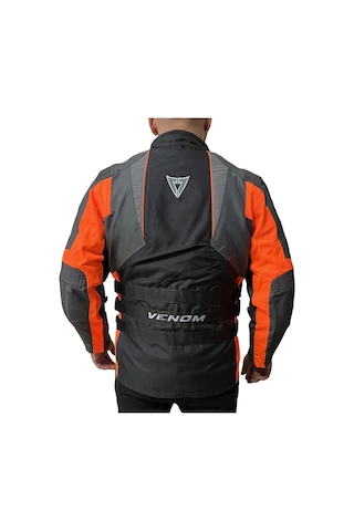 Venom Tourex Touring Motorcu Montu Turuncu-siyah 4 Mevsim Ceket Kalıplar Dardır Bir Beden Büyük Alınız