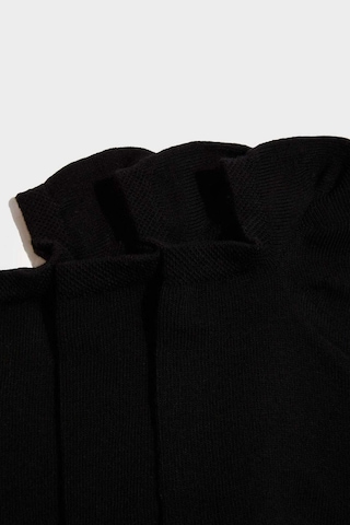 Defacto Kadın Pamuklu 3'lü Sneaker Çorap K5974AZNSBK27 Siyah
