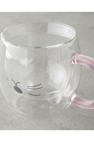 English Home Catie Borosilikat Cam Double Wall Kupa 280 Ml Pembe Pembe