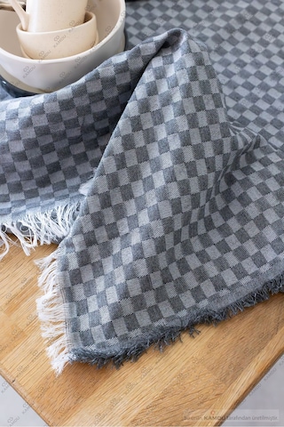 1 Adet 130x170cm Dama Desenli Masa Örtüsü, Sofra Bezi, Piknik Örtüsü, Ekose Desenli Masa Örtüsü Siyah