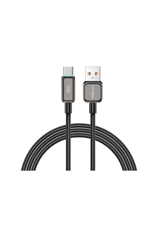 Recci Rs42c Lamp Display Serisi Type-c Usb 100w Hızlı Şarj Özellikli Data Ve Şarj Kablosu 1.5m Siyah