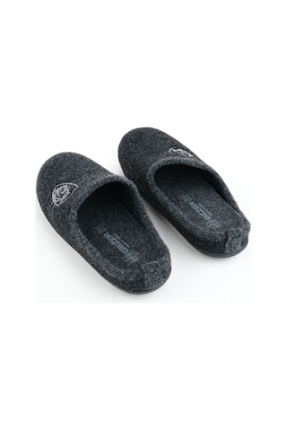 Gezer Kışlık Gondol Erkek Ev Terliği Siyah