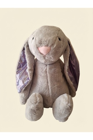 Peluş İlk Arkadaşım Tavşan 60 Cm Açık Gri