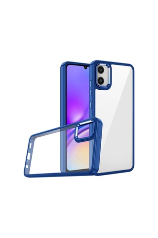 Zore Galaxy Uyumlu A05 Kılıf Flora Kapak - Mavi Mavi