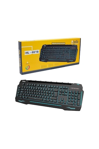 Hello HL-4616 4 Makro Tuşlu Işıklı Kablolu Gaming Q Klavye
