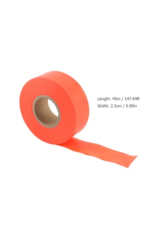 Kosona Turuncu Pvc Çevre İşaretleme Bandı - 45m Uzunluk, 2.5cm Genişlik, Yapışmaz, Dayanıklı - Kamp, Yürüyüş, Sınır Belirleme İçin Turuncu