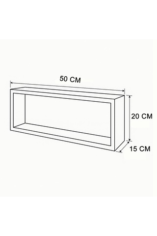 3 Adet Modern Duvar Tipi Dekoratif Raf Ünitesi