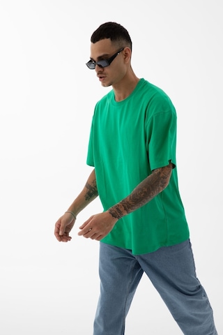 Erkek Oversize Fit Bisiklet Yaka Pamuk Kısa Kollu Tişört